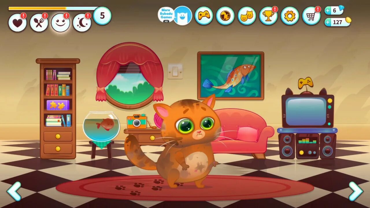 Bubbu много денег и алмазов. Виртуальный кот бубу. котёнок бубу игра. игра bubbu my virtual pet. игра про рыжего круглого котёнка.
