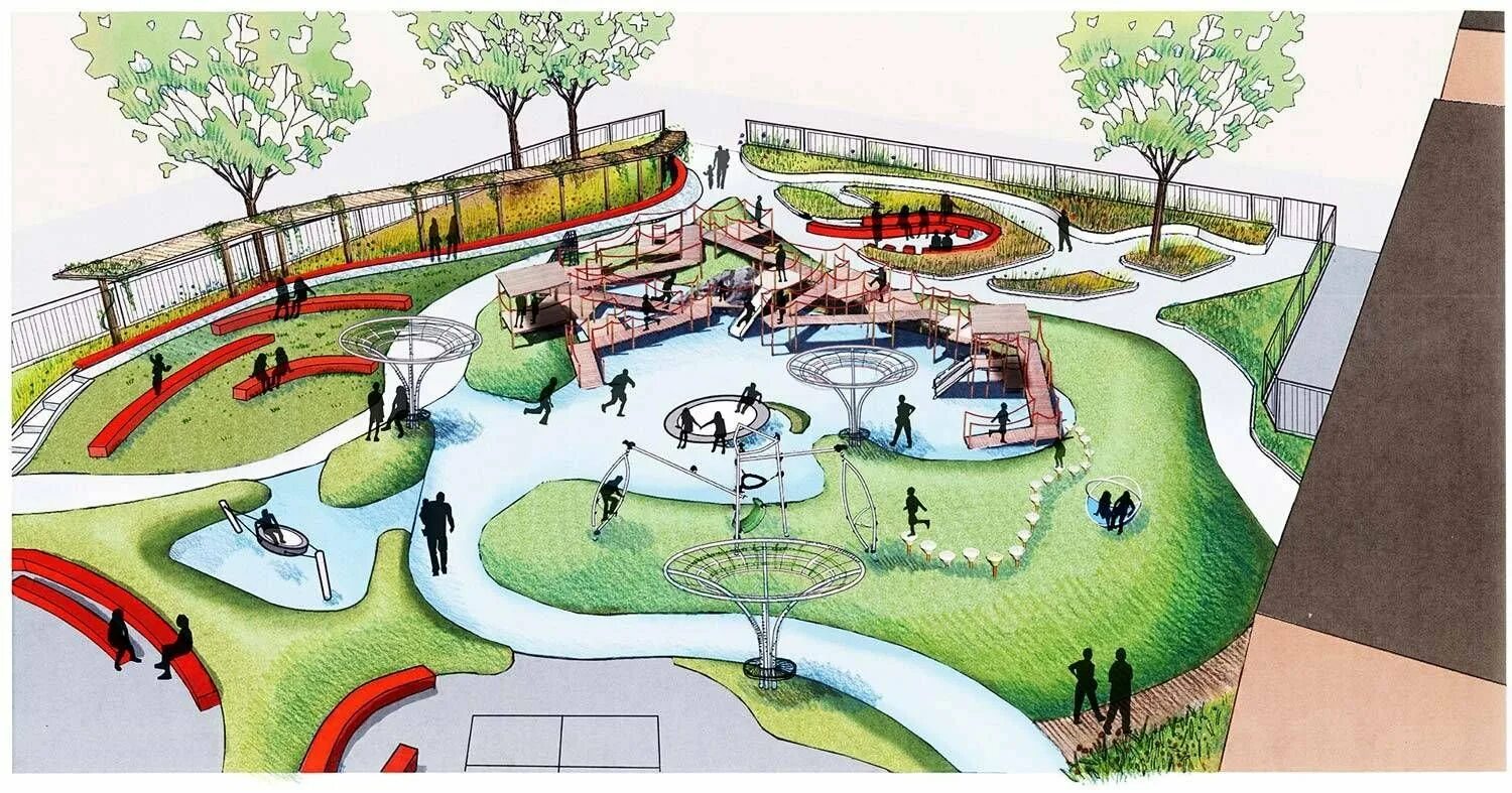 Дизайн проекта территория парка 7 класс рисунок. Ландшафтная архитектура геопластика Япония. Клаузура сквера. Эскиз детской площадки. Благоустройство парков.