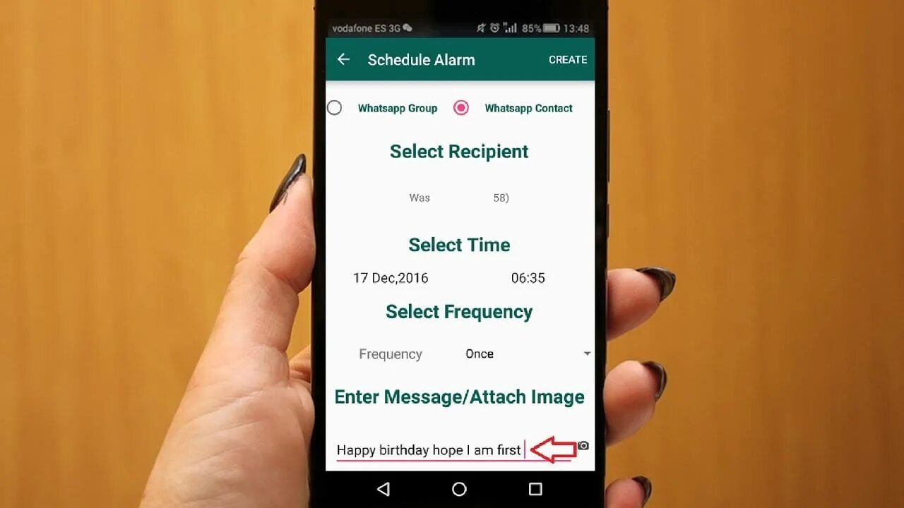 Time send message