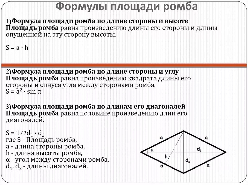Площадь четырехугольника равна произведению его диагоналей. Доказательство площади ромба 8 класс. Площадь ромба доказательство теоремы 8 класс. Теорема площади ромба 8 класс. Формула расчета площади ромба.