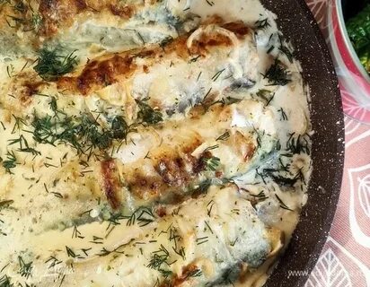 Рецепт рыба в сметане с овощами