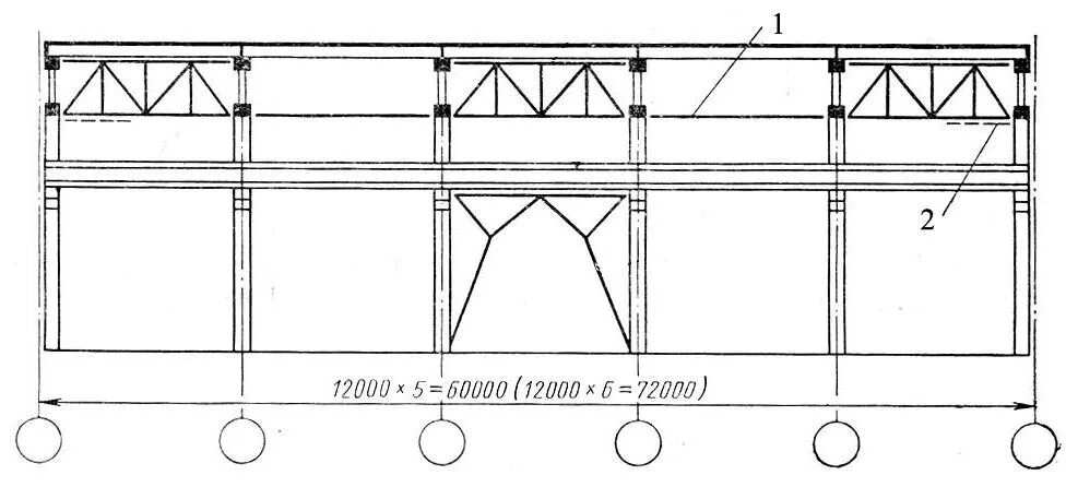 Линейный разрез. Часть вида и часть разреза. Корпусная деталь основание нижнее. Жб каркас промышленное здание шаг колонн 12м. Жб каркас промышленное здание шаг колонн 12м.
