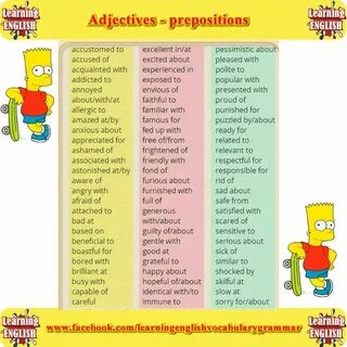 Adjectives with prepositions