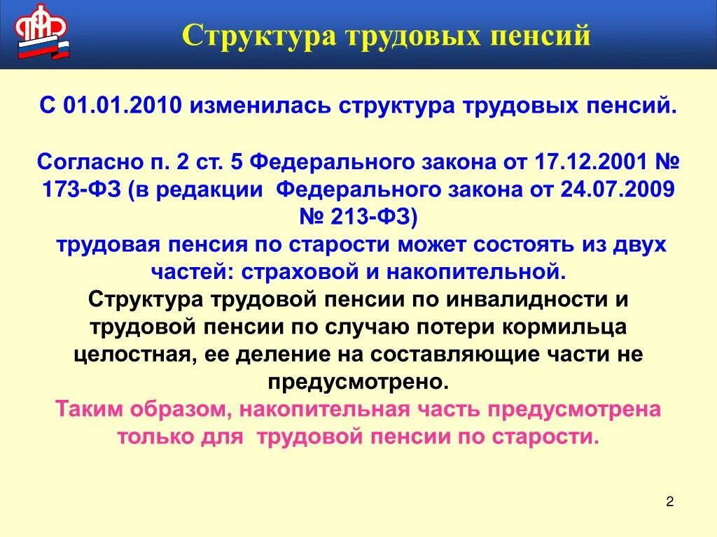 Расчет пенсии 173 фз. Федеральный закон о пенсии. Структура трудовой пенсии. Закон 173 о начислении пенсии. Трудовой стаж ФЗ.