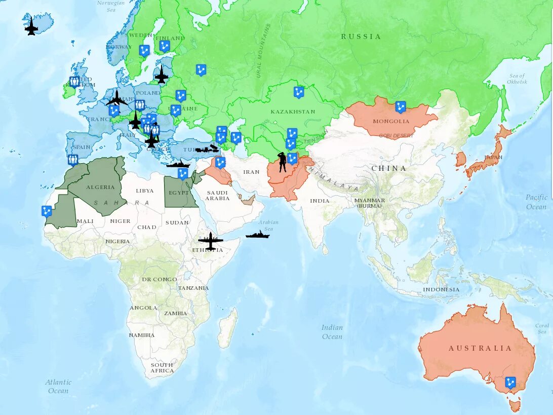 Карта где нато. Базы НАТО В мире на карте.