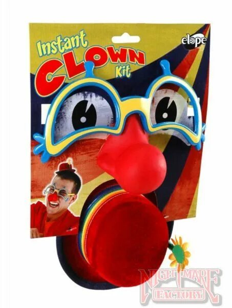 Набор клоуна. Клоунский набор. Комплект клоуна. Аксессуары клоуна. Набор клоуна детский.