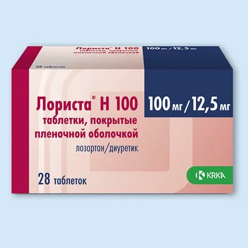 Лориста н 50мг.+12,5мг. №90 таб. П/П/О /Krka/. Лориста н табл п/п/о 50 мг+12.5 мг №30. Лориста 100 с мочегонным эффектом.