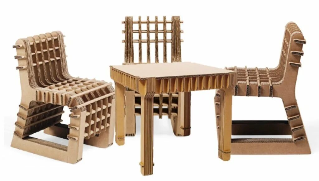 Стационарное изделие. Мебель из картона. Мебель из гофрокартона. Стул из гофрокартона. Стол и стул из картона.