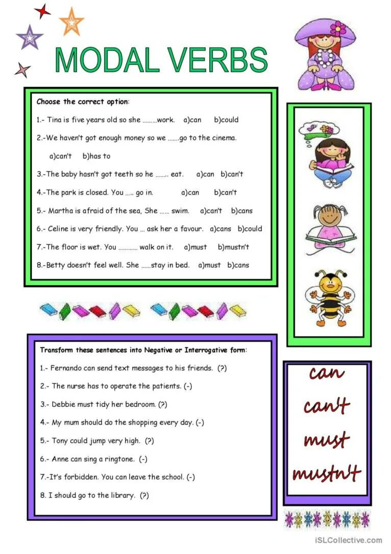 Модальные глаголы Worksheets. Can could must упражнение. Модальные глаголы в английском языке Worksheets. Can must упражнения. Have to has to should exercises