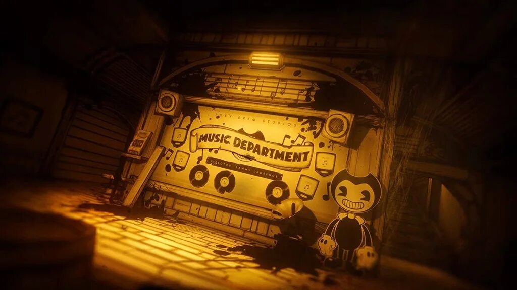 Студия Джоуи Дрю 2 глава. Bendy and the Ink Machine игра. Студия Джоуи Дрю чернильная машина. БЕНДИ И чернильная машина 2 глава. Чернильная машина язык машин