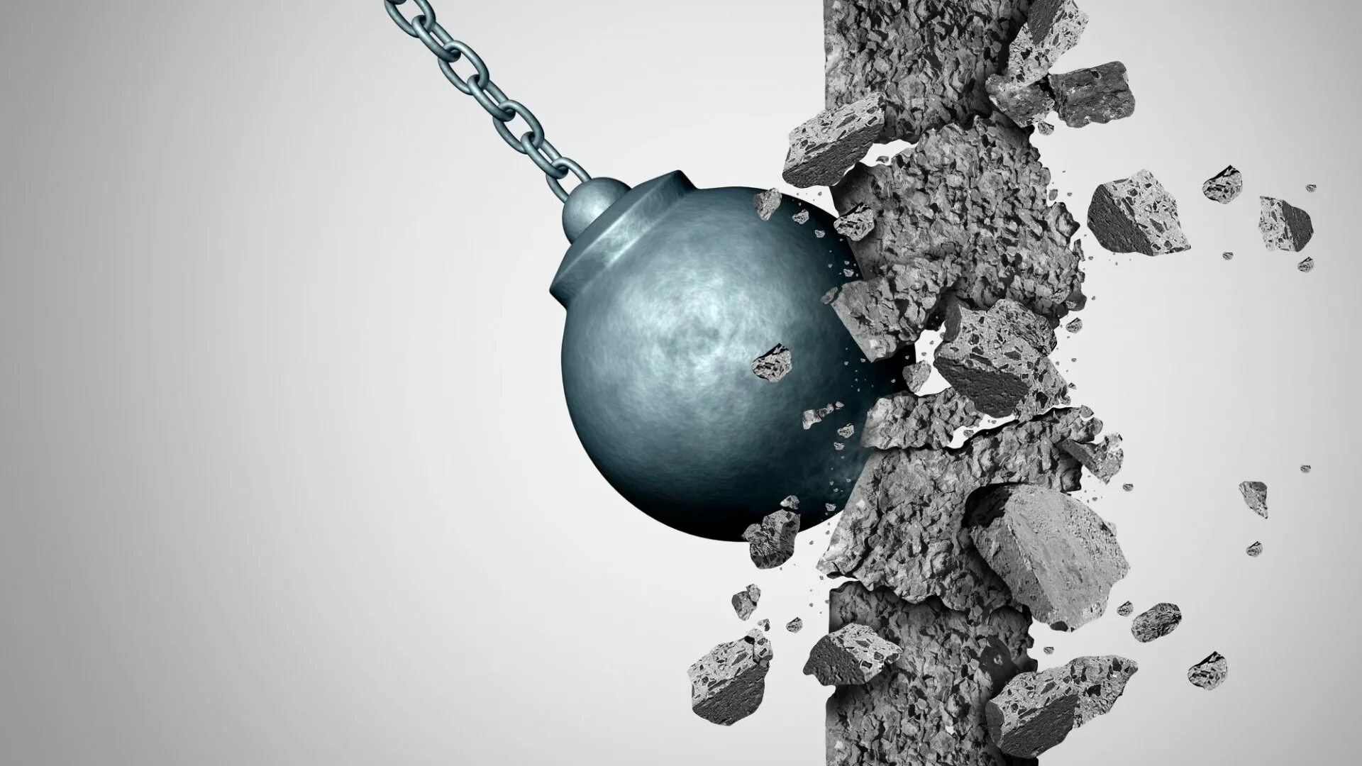 Destroyed ball. Destroy. wrecking. wrecking ball machine. ironball.
