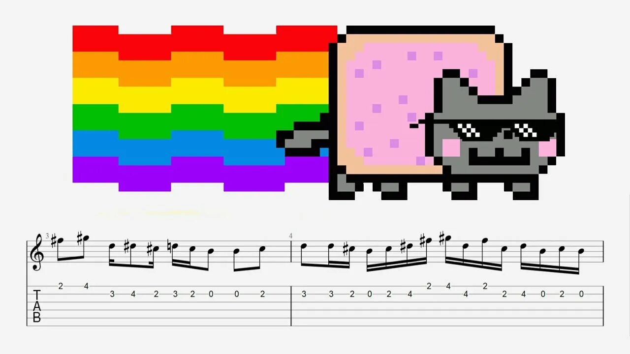 Включи nyan cat theme. Нян Кэт. Табы нян Кэт. Нян Кэт на укулеле табы. Электрогитара нян Кэт.