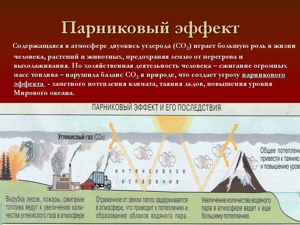 К усилению парникового эффекта приводит увеличение