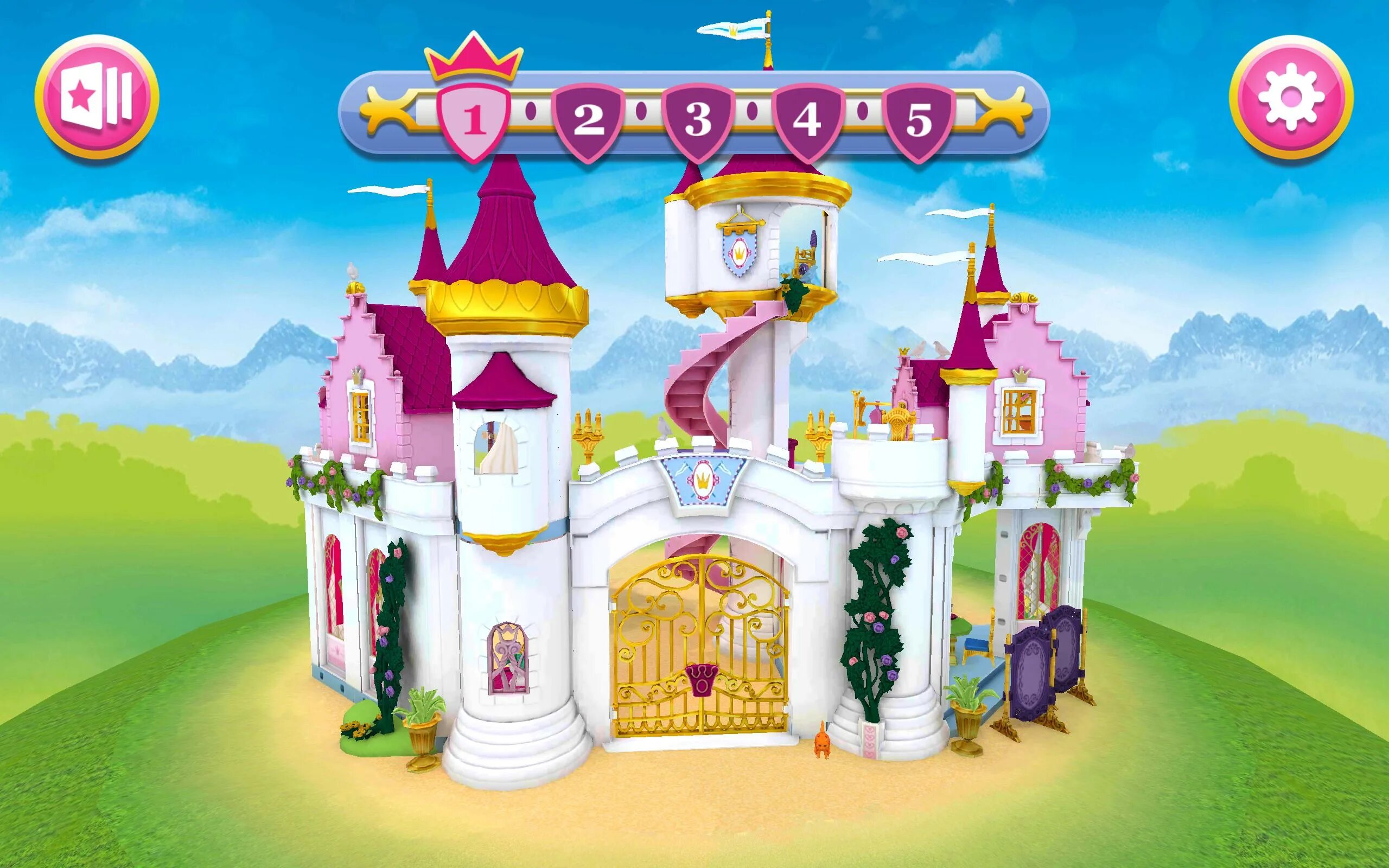Замок принцессы. Игры на андроид дворец для принцессы. Playmobil Prinzessinnenschloss. Замок с принцессой наверху.