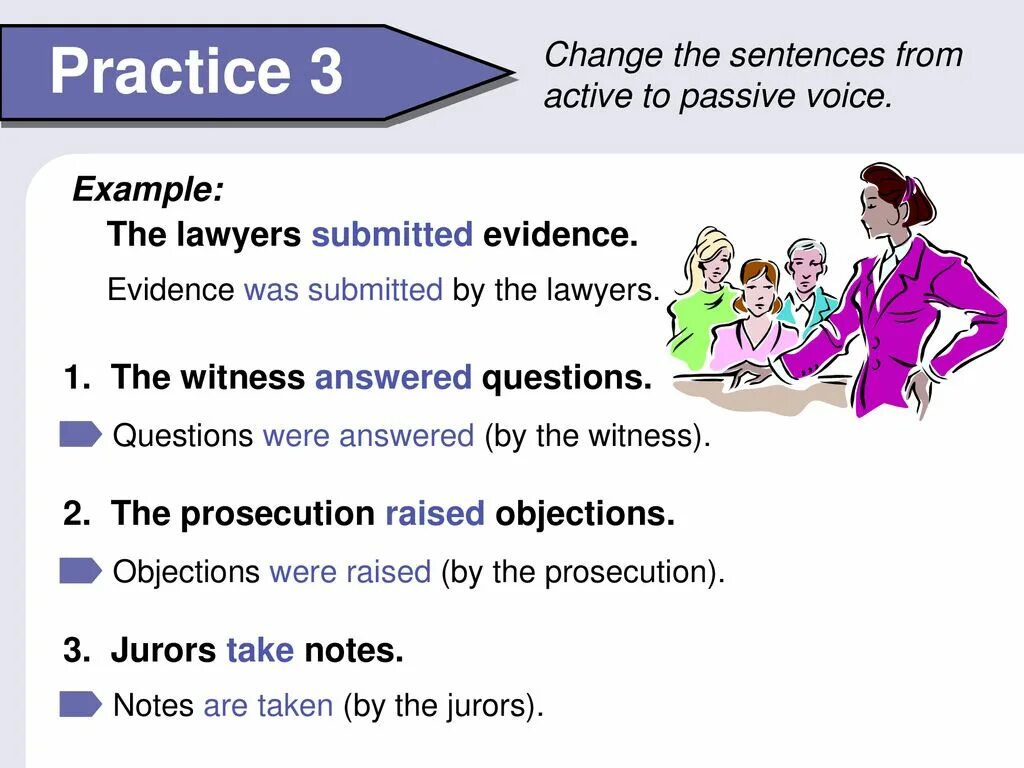 Change Active Voice to Passive. From Active to Passive Voice. Change the sentences from Active to Passive. Change the sentences to Passive Voice. Turn the active voice