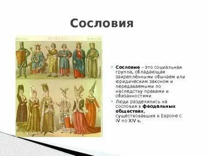 История 6 класс 3 сословия