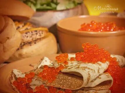 Масленица блины с икрой