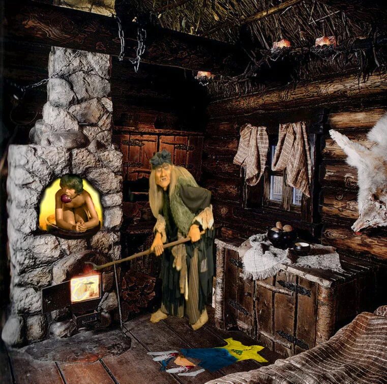 русская печка. баба яга и печь с иванушкой. баба яга иванушка печка. мальчик в гостях у бабы яги. баба яга в печку мальчика.