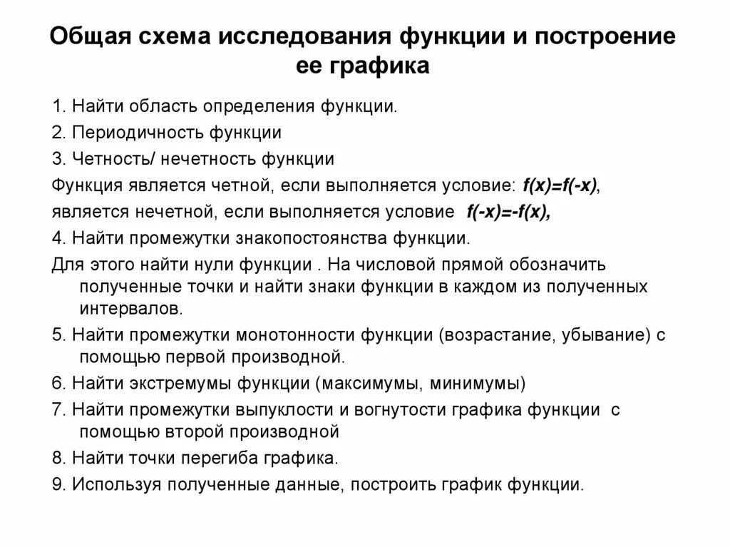 Общая схема исследования функций и построения графиков. Схема исследования функции и построения ее Графика.. Схема исследования функции с графиком. Схема исследования свойств функции.