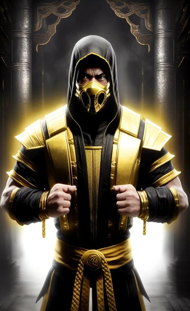 Mortal gold. Скорпион мортал комбат 11. Скорпион мортал комбат Возрождение. Скорпион из Mortal Kombat 11.