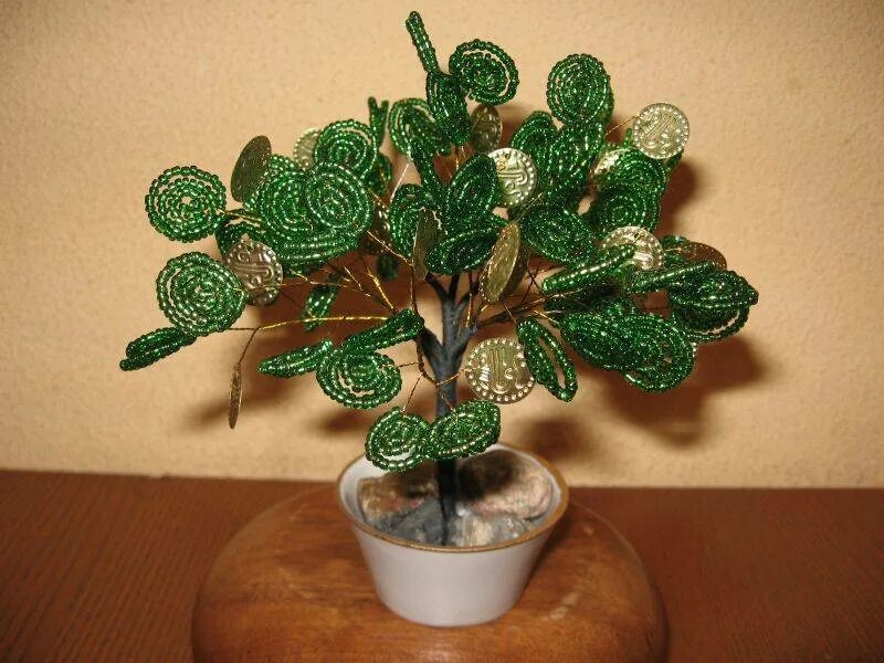 Бисерное денежное дерево. Денежное бисером. Дерево из бисера и монет. Денежное дерево из бисера своими руками. Денежное дерево из бисера.