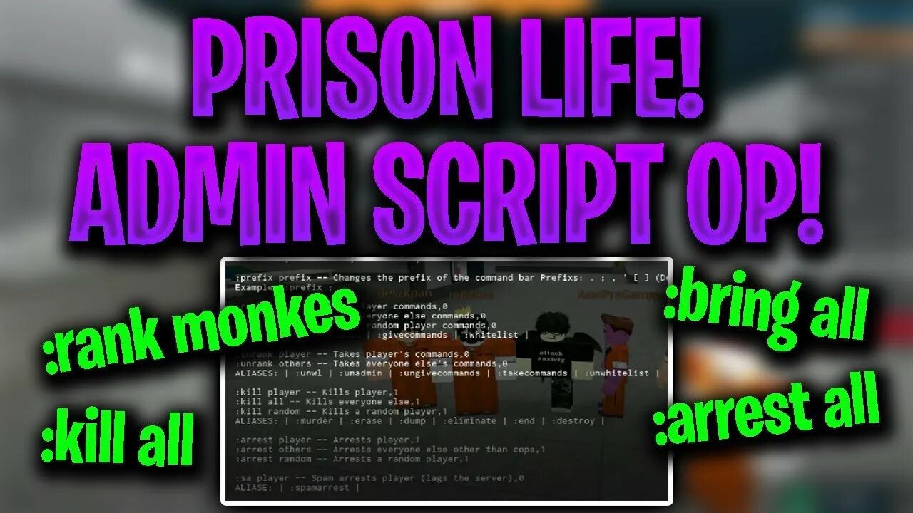 Prison life script. Prison life script