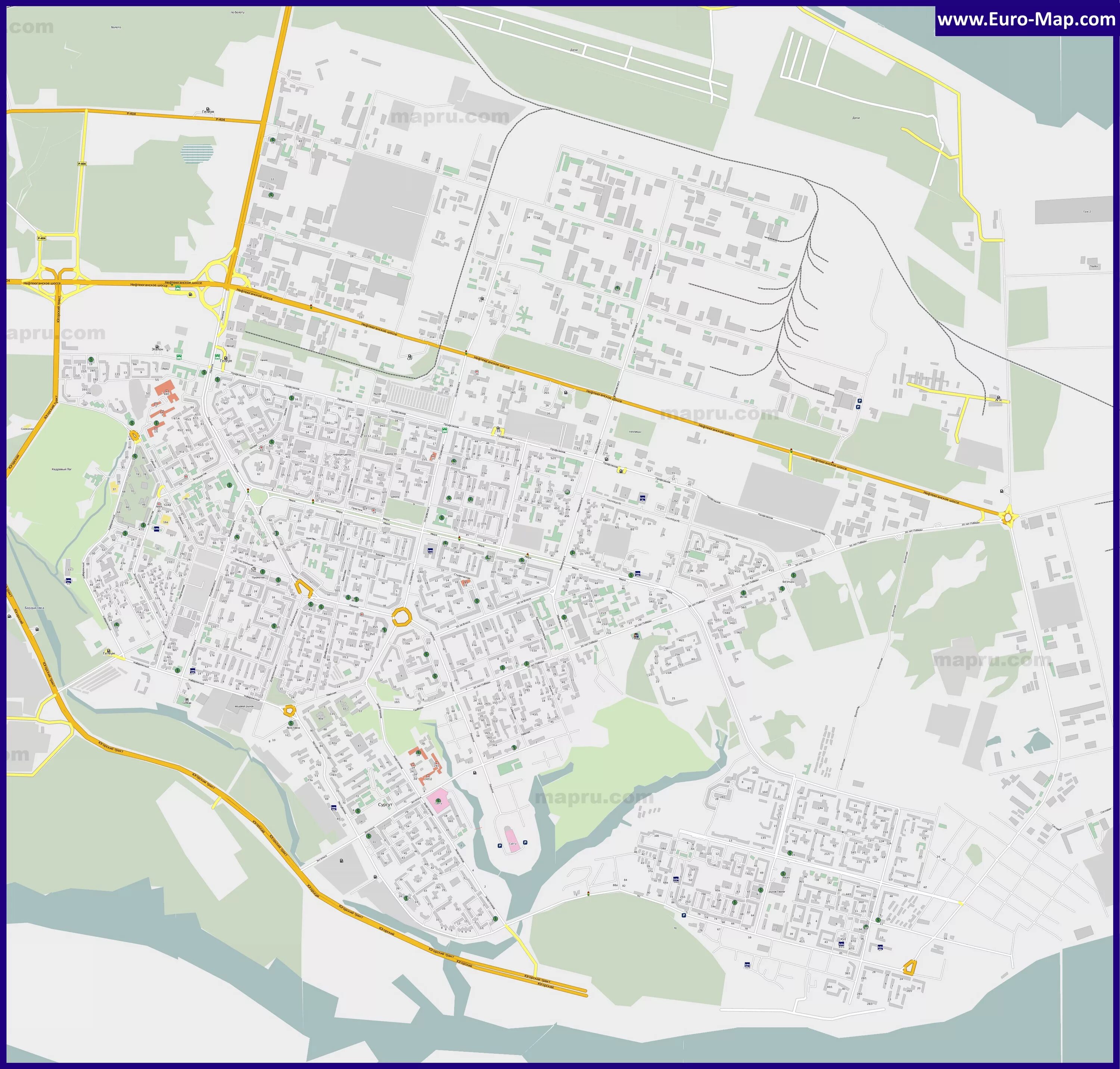 Сургут карта города с улицами. Карта Сургута с улицами и домами. Карта микрорайонов Сургута с улицами. Город Сургут на карте.