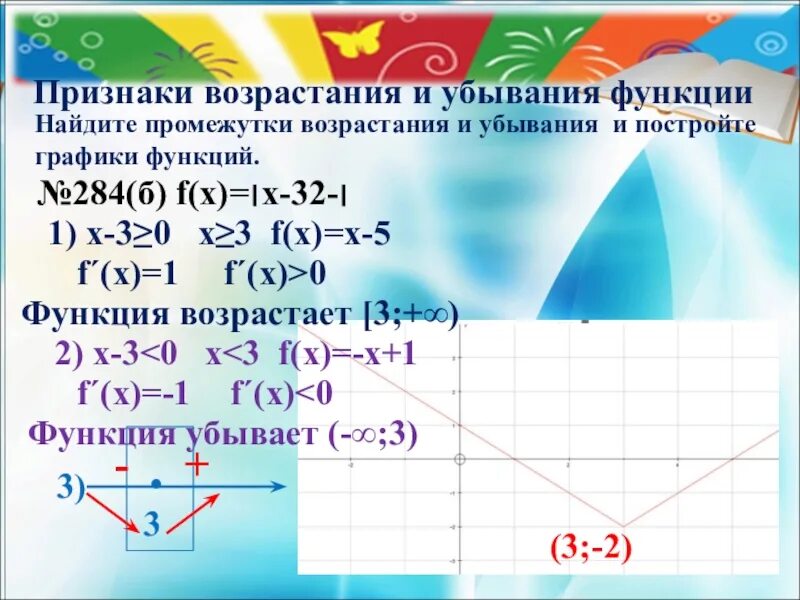 Возрастание и убывание функции презентация 10 класс. Признак возрастная(убывания) функции. Признаки возрачстания и убыванмя вункции. Признаки возрастания и убывания функции.