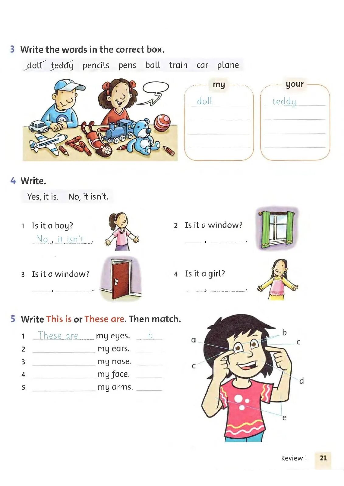 Watch the words in the box. Write the Words in the correct Box. 1) Write the Words. Write the Words in the correct Box перевод на русский язык. Grammar friends 1.