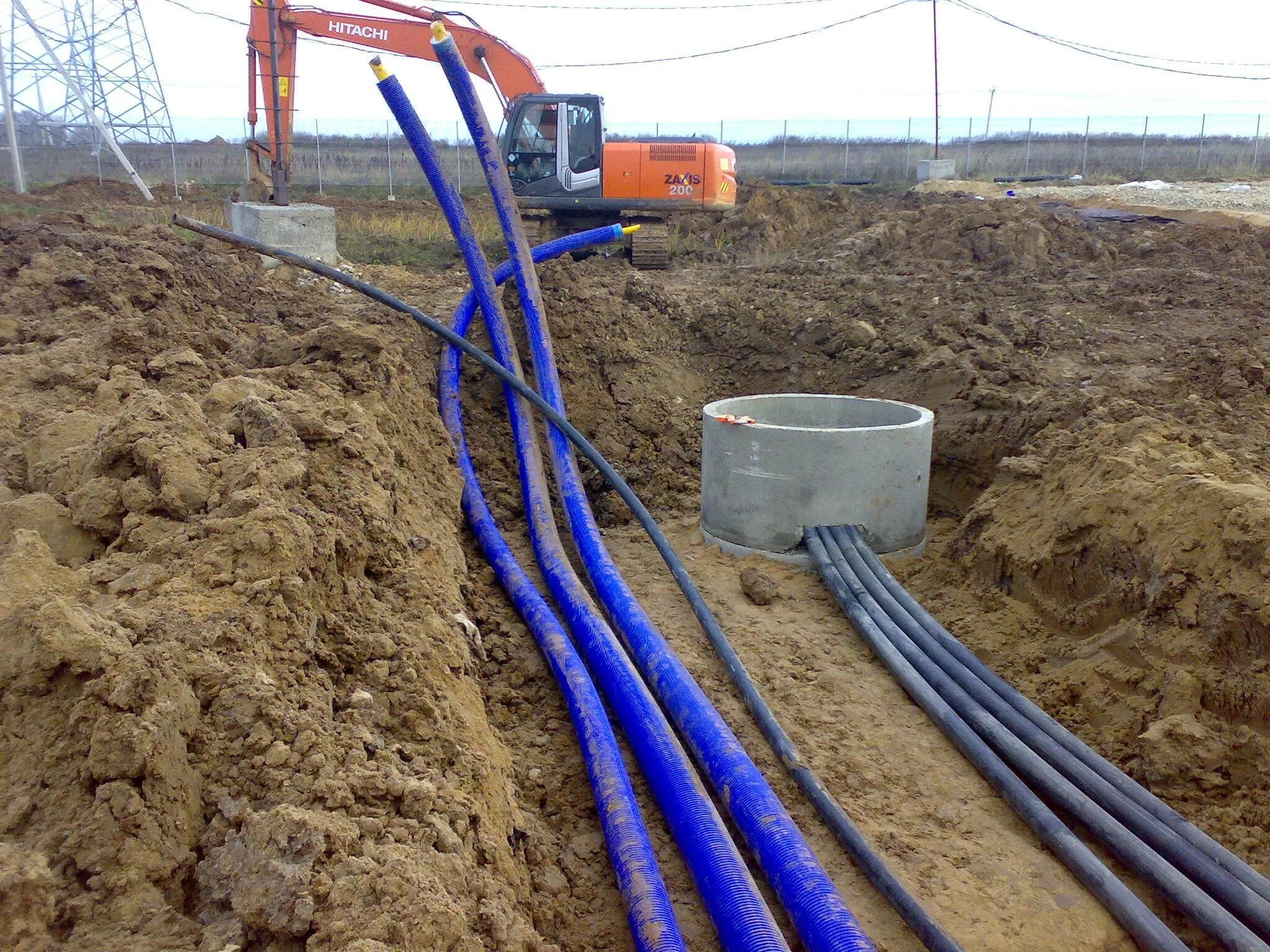 Наружные сети водопровода. Монтаж наружных инженерных сетей. Прокладка наружных сетей водопровода и канализации. Строительство водопровода.