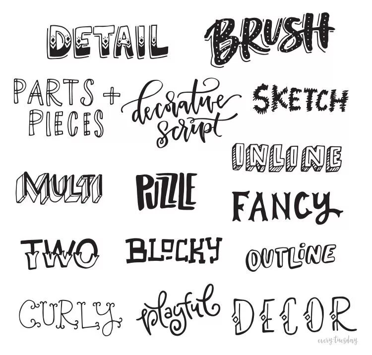 Шрифты для скетчей. Стиль леттеринг шрифты. стили шрифтов lettering. шрифт набросок.