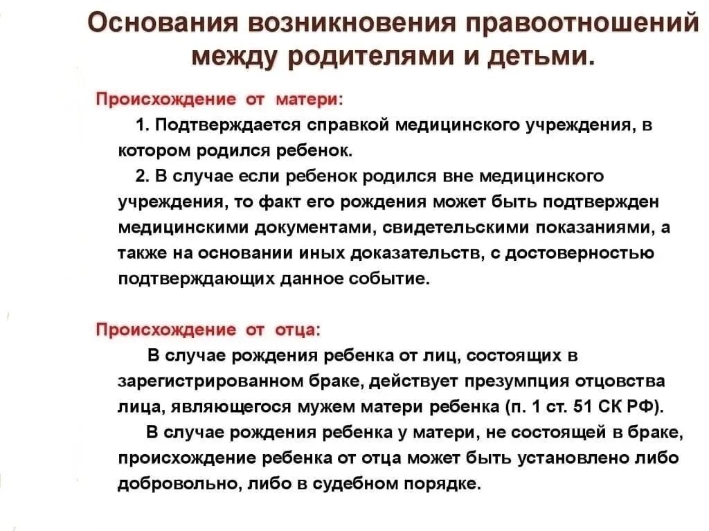Основания установления правоотношений детей и родителей. Принципы правового регулирования семейных правоотношений. Правоотношения в системе образования основания возникновения. Основания изменения и прекращения трудовых правоотношений. Основания установления правоотношений детей и родителей.