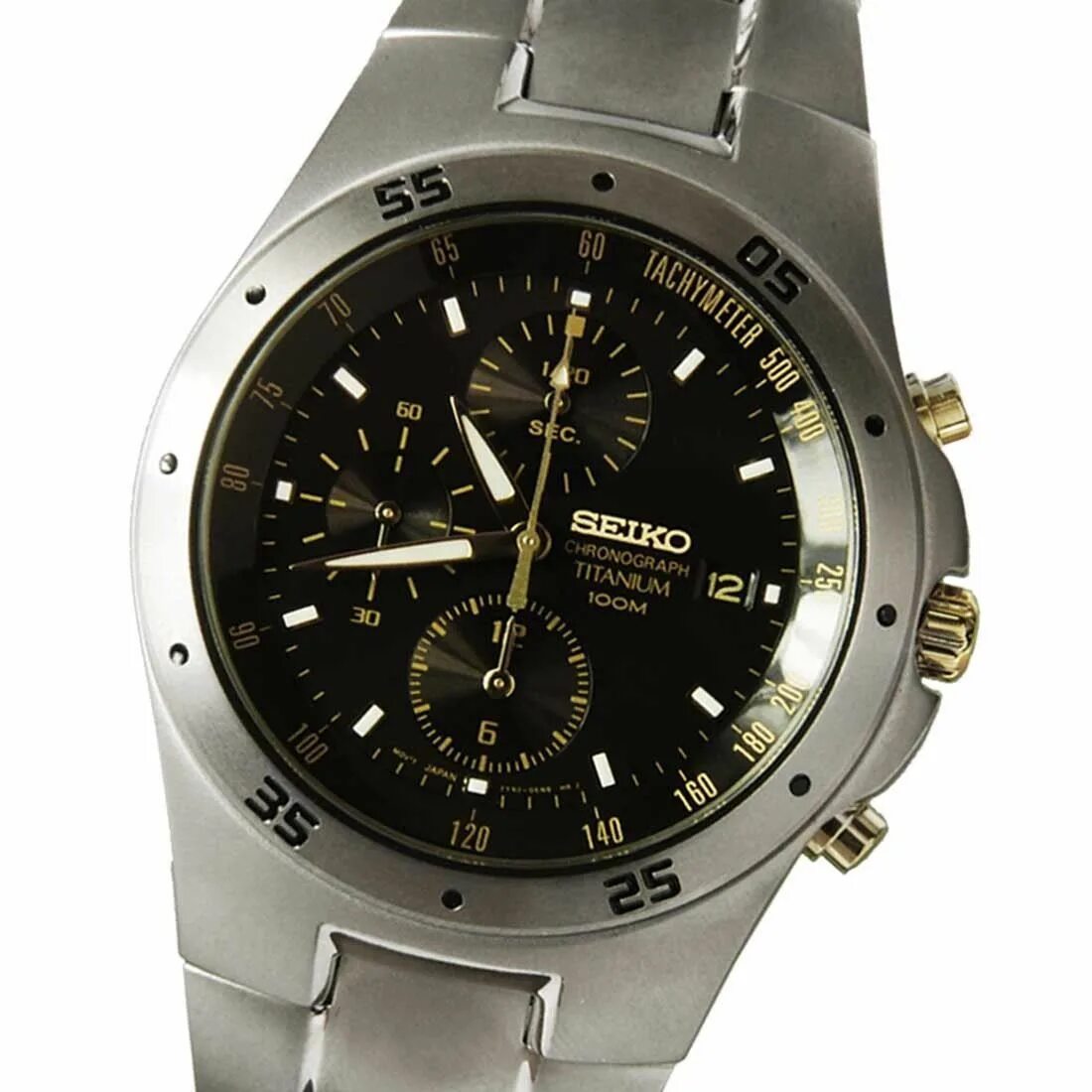 Титановые часы seiko. Seiko Chronograph 100m. Seiko Titanium Chronograph 100m. Seiko Titanium Chronograph snd451p1. Часы Сейко Титаниум хронограф.