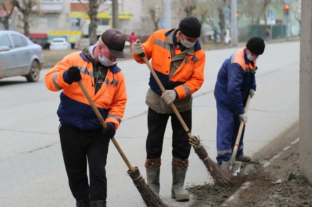 Санитарная очистка города. Уборка города. Уборка территории. Уборка улиц весной. Весенняя уборка.