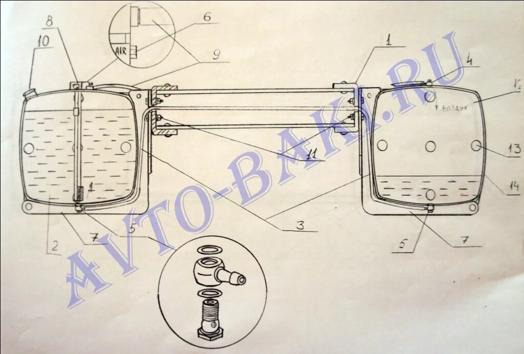 Подключение топливных баков. Переливная трубка бака УАЗ 452. Топливозаборник для топливного бака 12л. Кронштейн топливного бака Урал 375. Топливный бак ВАЗ 2107 чертеж.