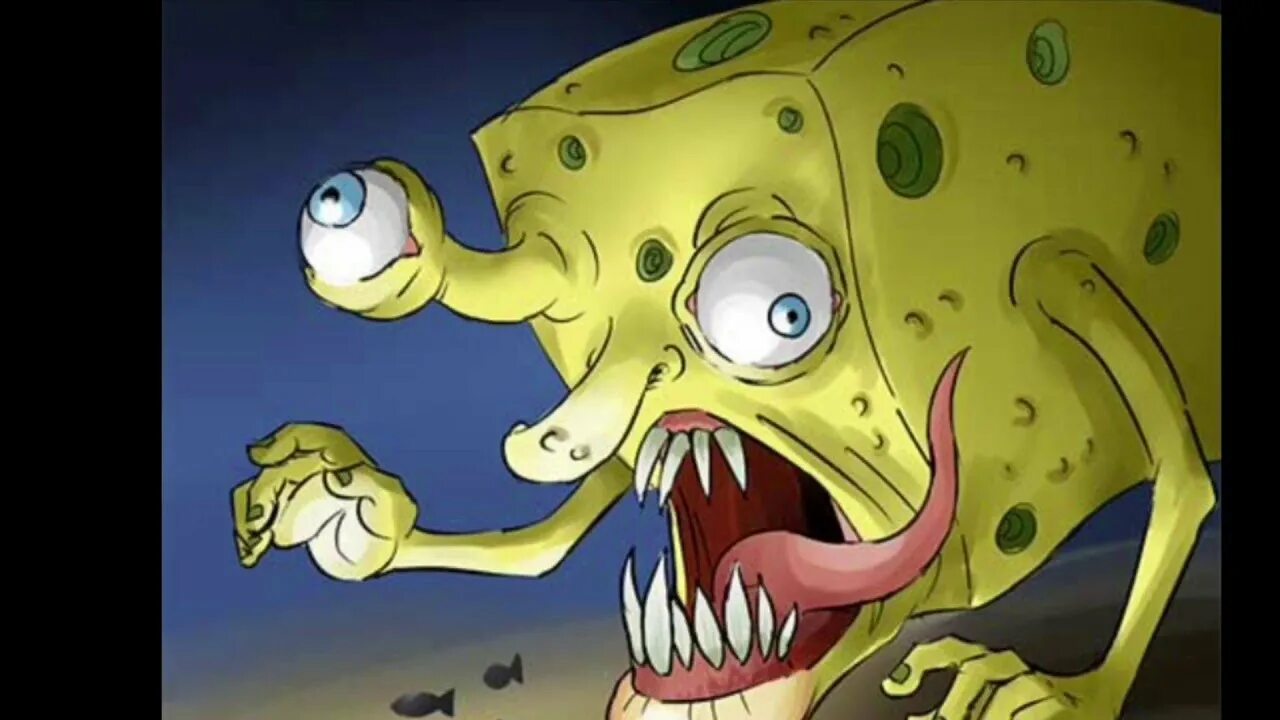 Spongebob horror. Ужасный Спанч Боб.