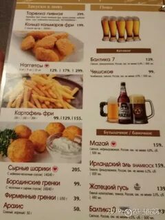 Меню пиццерии мерано