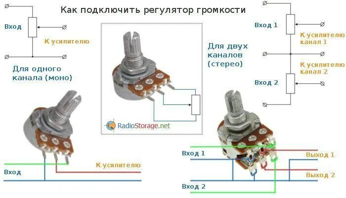 Как подключить увеличен. Потенциометр 10к распиновка. Переменный резистор 6 Pin распиновка. Потенциометр 50к с переключателем. Схема включения переменного резистора.