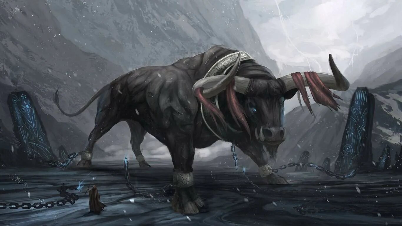 Огненный бык. Телец в ярости. Телец бык минотавр. Телец пропасть. Таурус бык арт.