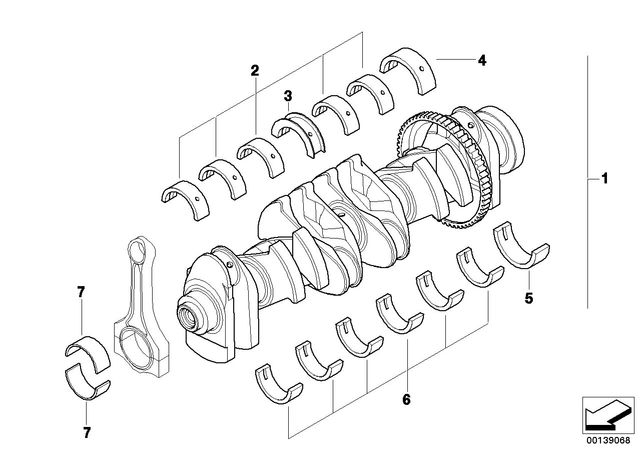 Вкладыши коленвала БМВ n52. Вкладыши шатунные БМВ n52. Вкладыши коленвала БМВ f650. Подшипник коленвала БМВ е39.