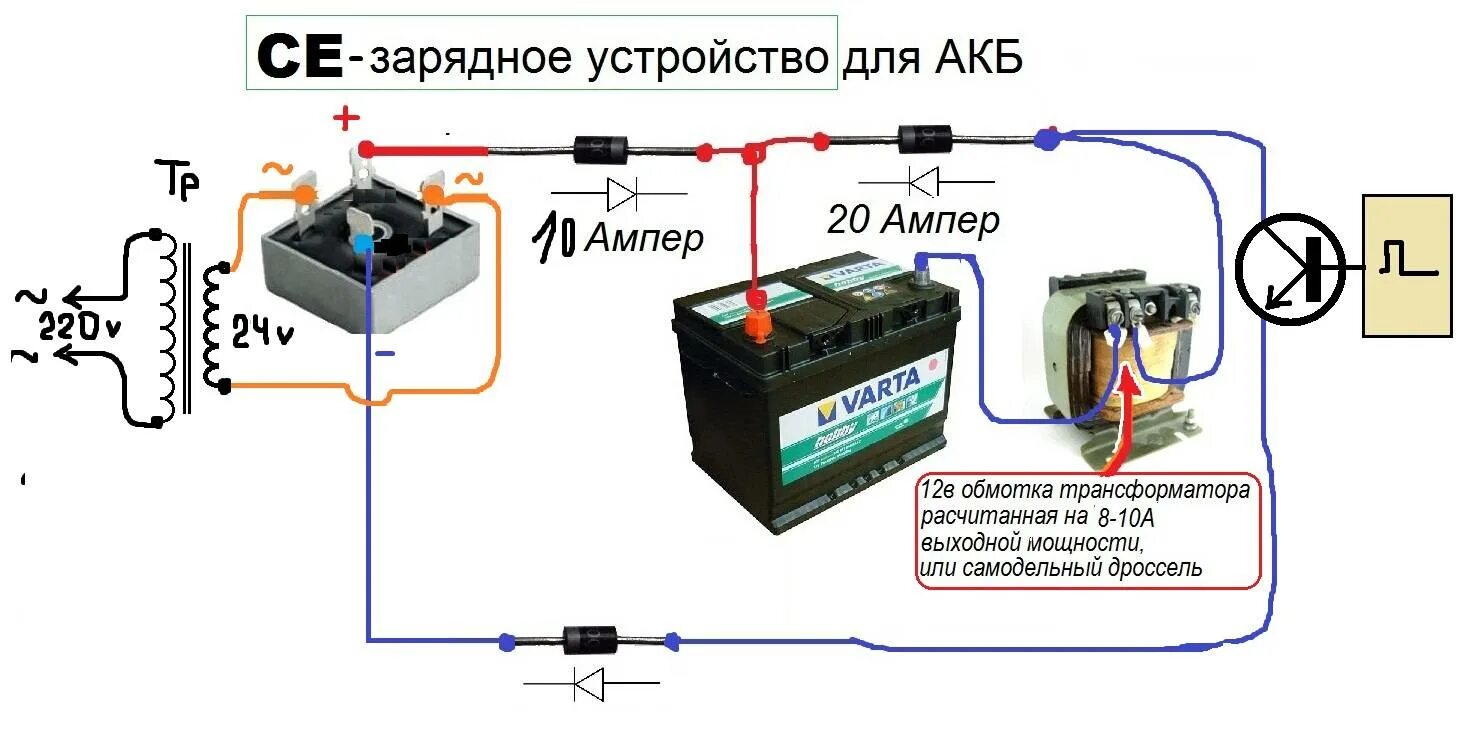 Как заряжать кислотный аккумулятор