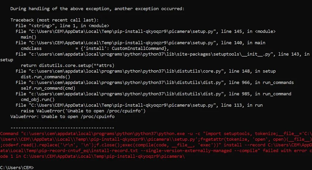 VALUEERROR В питоне. Picamera на Python. Установка Python program files. Ошибка пип. New main files
