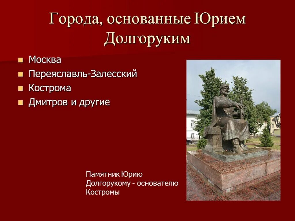 Какой город основан князем долгоруким. Города основанные Юрием Долгоруким. Города основанные Юрием Долгоруким Дмитров. Города основанные Юрием Долгоруким на исторической карте проект 6. Города основанные Юрием Долгоруким проект.