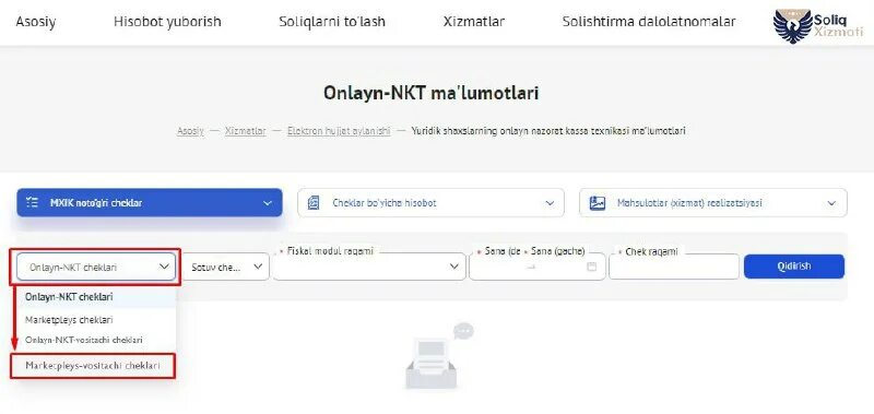 Uz. Soliq. Edo. Узбекистон солик печати. Mxik kodlari ro'yxati.
