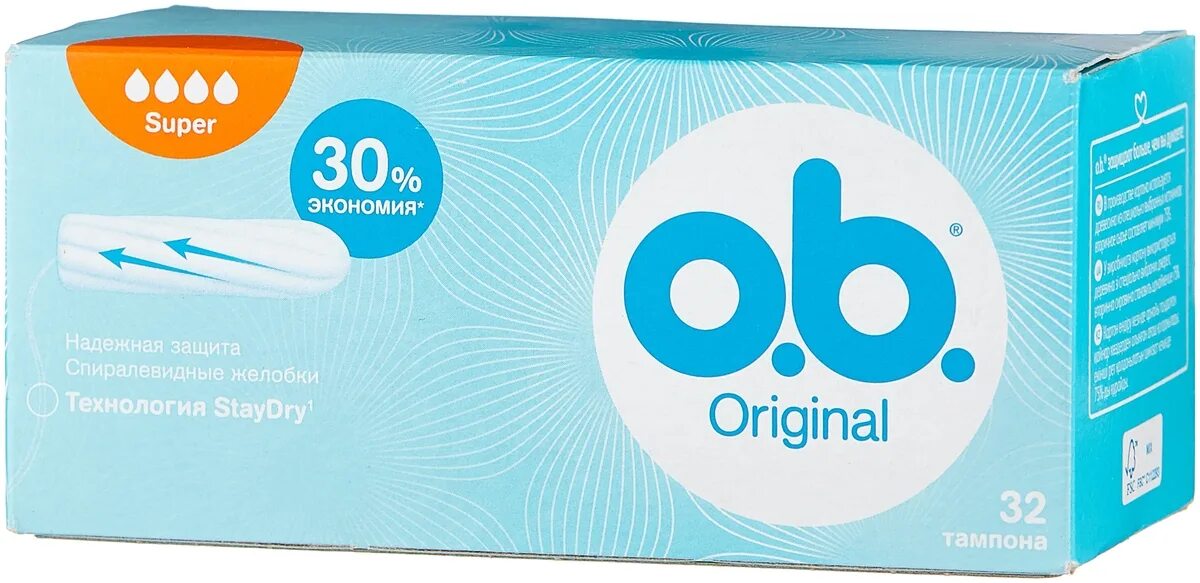 O b 32. B. B. Normal тампоны 32 шт. тампоны procomfort super, 4 капли, 16 шт.