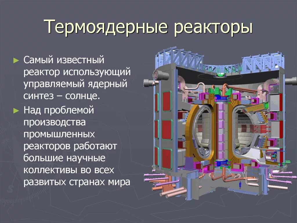 Ядерный реактор презентация. Термоядерная реакция токамак. Управляемый термоядерный реактор. Проблемы создания термоядерного реактора. Ядерный реактор термоядерный Синтез.