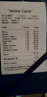Кафе сарай меню
