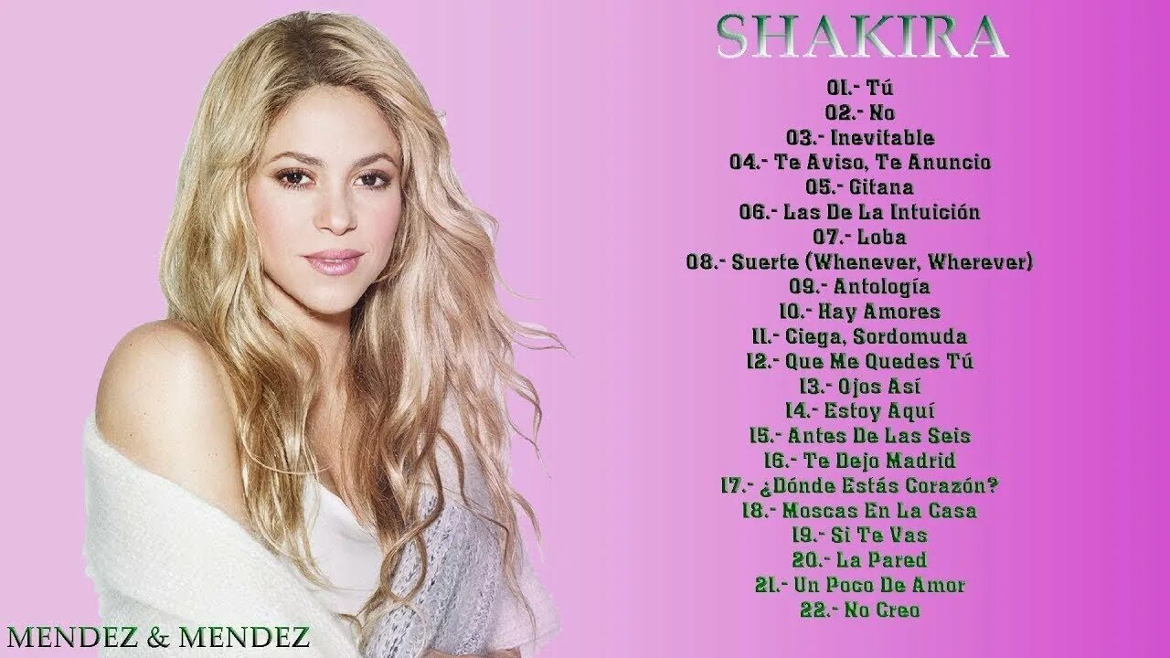 Английские песни шакиры. Альбом grandes exitos Shakira.