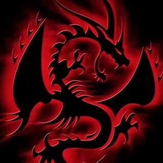 Black dragon red chain