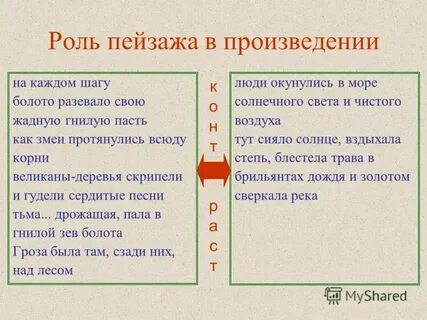 Какова роль пейзажа в грозе
